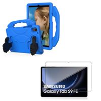 Carcasa Niño Antigolpe Para Tablet Samsung S9 fe 10.9 + Mica Azul
