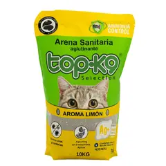 GENERICO - Arena Antibacterial Aglutinante Topk9 10kg Aroma Limón
