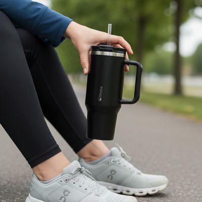 Imagen 2 del producto Vaso Térmico Tumbler 1180ml Acero Inoxidable con Tapa - Negro