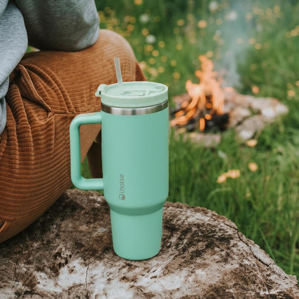 LHOTSE - Vaso Térmico Tumbler 1180ml Acero Inoxidable con Tapa Lhotse - Verde claro