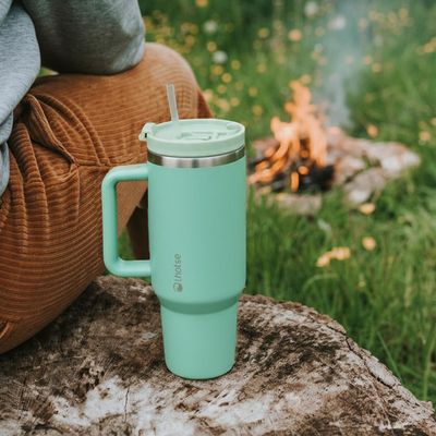 Imagen 2 del producto Vaso Térmico Tumbler 1180ml Acero Inoxidable con Tapa - Verde claro