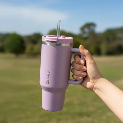 Imagen 2 del producto Vaso Térmico Tumbler 1180ml Acero Inoxidable con Tapa - Lila