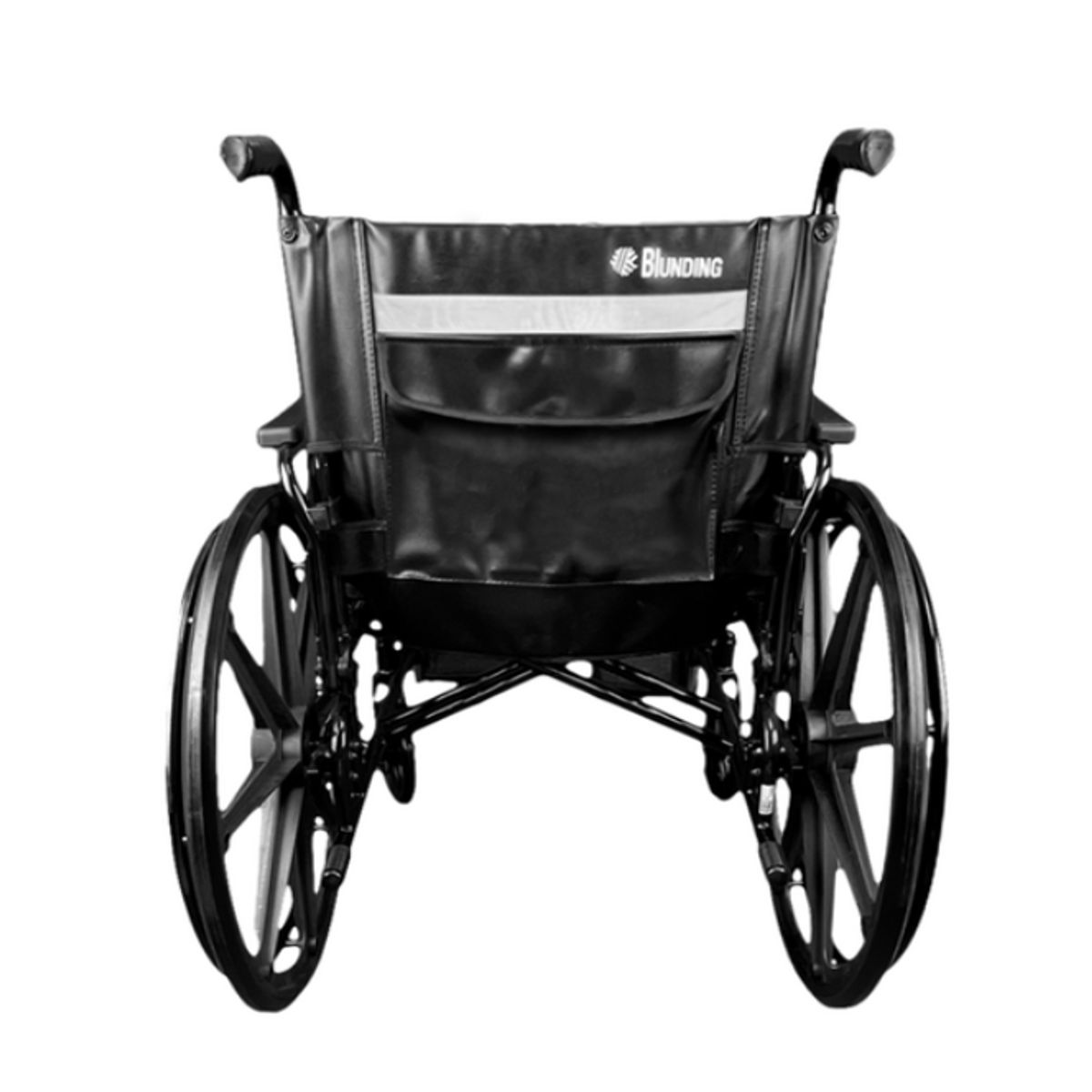 BLUNDING - Silla de Ruedas Plegable Premium rueda maciza Blunding