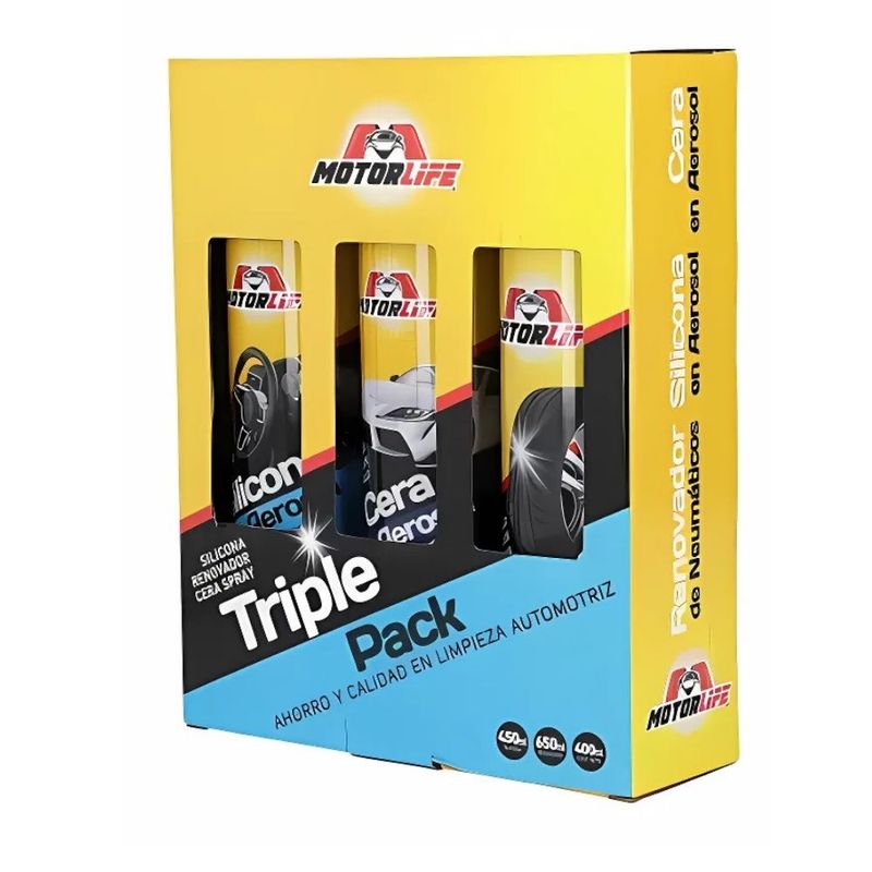 MOTORLIFE - Tripack MOTORLIFE Brillo y Protección para tu Vehículo