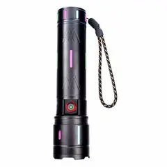 GENERICO - Linterna Led Recargable 1200lm Zoom Táctica Impermeable