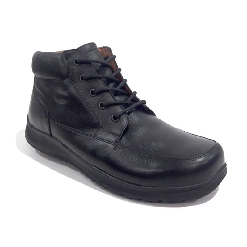 OVERLAND - BOTIN DE CUERO NEGRO PARA DIABETICOS MODELO 4456 TALLA 42