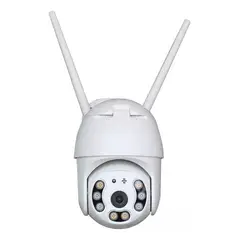 GENERICO - Cámara Ip Wifi Inteligente Exterior Alarma Hd 1080p Zoom Color Blanco