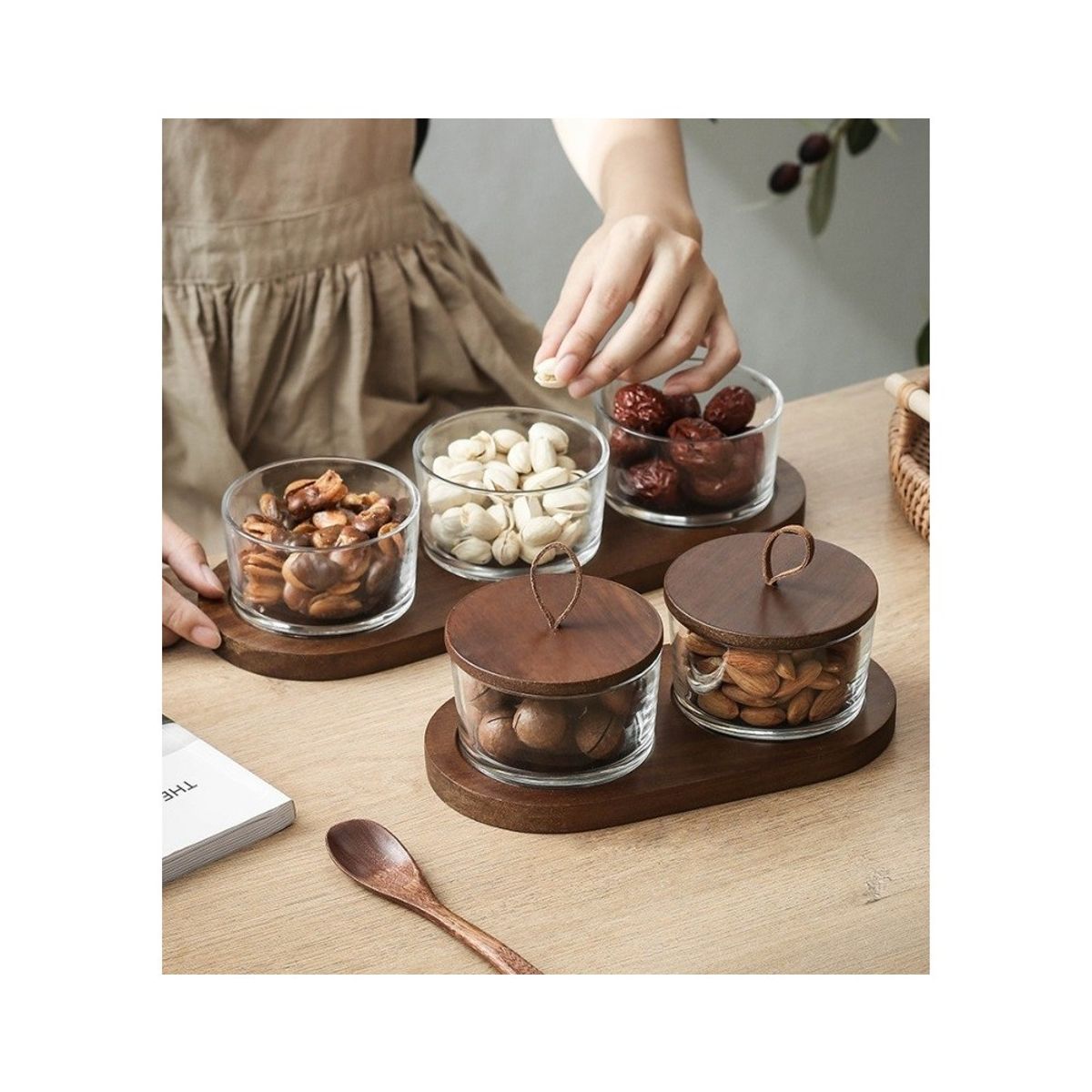 CAP DOR - Set Especieros Doble Tapa de Madera