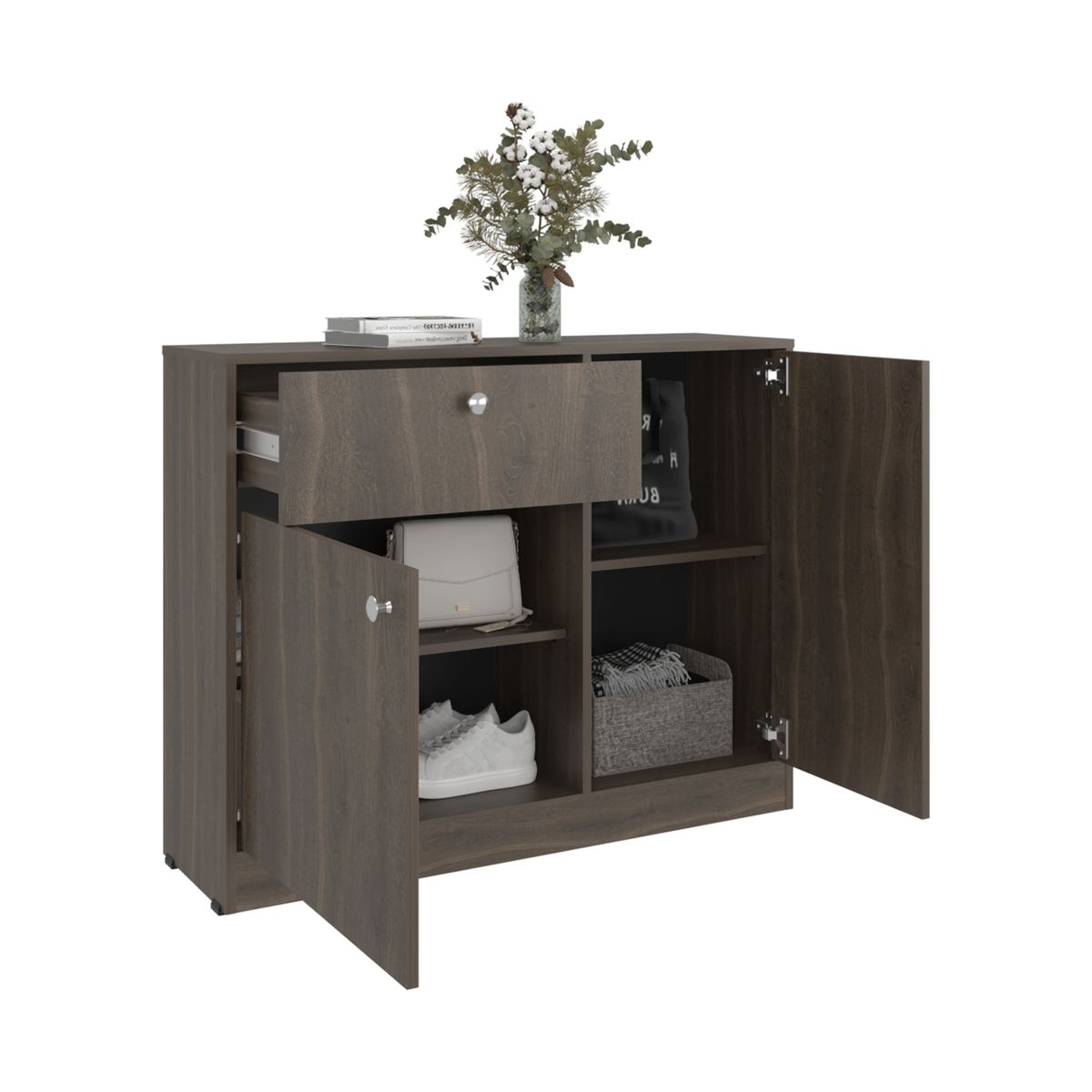 TUHOME - Comoda Praga 1 Cajon 2 Puertas Milan 80X100X302 Cm