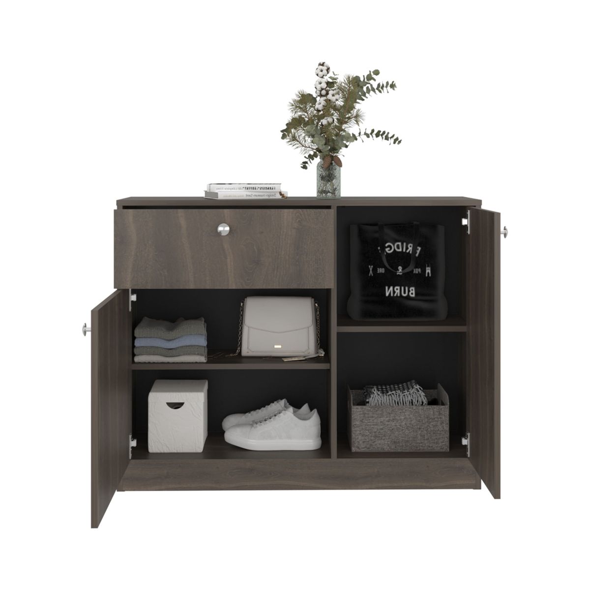 TUHOME - Comoda Praga 1 Cajon 2 Puertas Milan 80X100X302 Cm