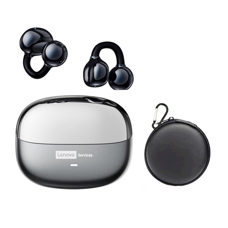 LENOVO - Audífonos Lenovo Clip MAX LE06 TWS  Bluetooth 6.0 -Negro y Estuche