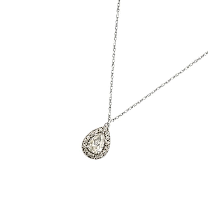 JB JOYAS BARON - Collar de Plata Esterlina 925 Gota con Circonita