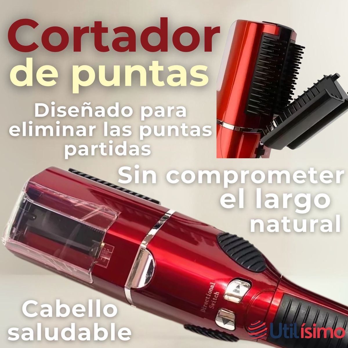 LINE - Cortador Removedor de Puntas Dañadas Y Abiertas Cabello Recargable USB