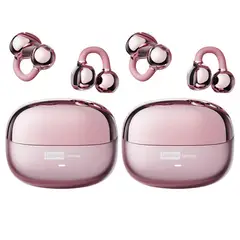 LENOVO - Set 2 Audífonos Clip MAX LE06 TWS Bluetooth 6.0 -Rosa