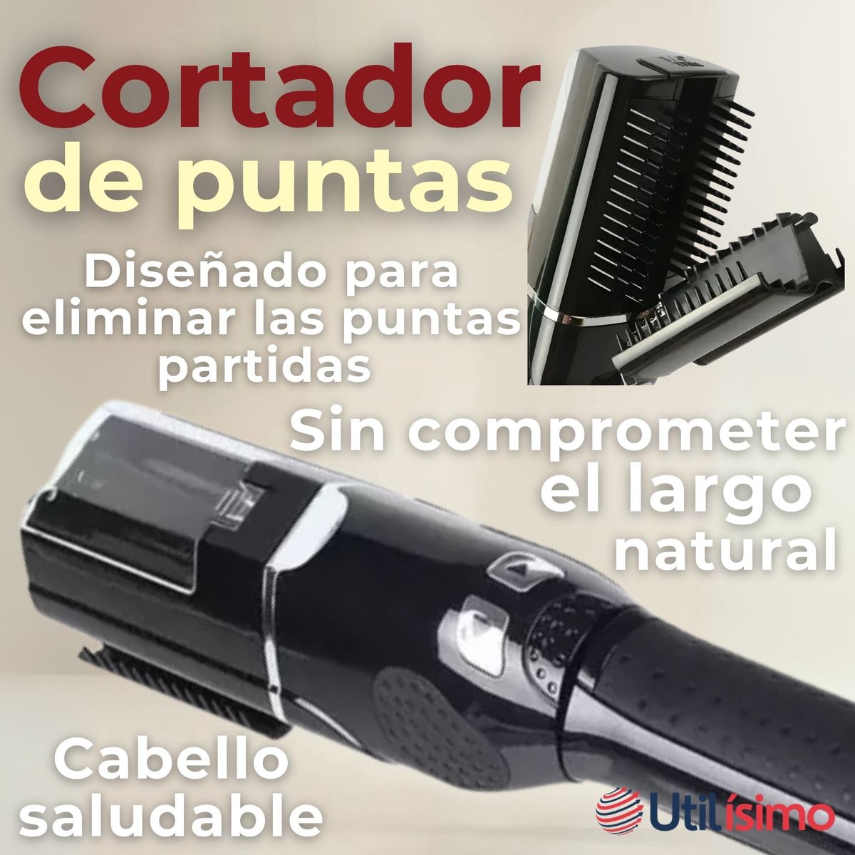 LINE - Cortador Removedor de Puntas Dañadas Y Abiertas Cabello Recargable USB