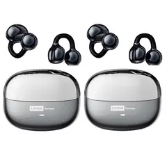 LENOVO - Set 2 Audífonos Clip MAX LE06 TWS Bluetooth 6.0 -Negro