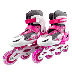 GENERICO - Patines Roller en Linea Niños Rosados Talla M