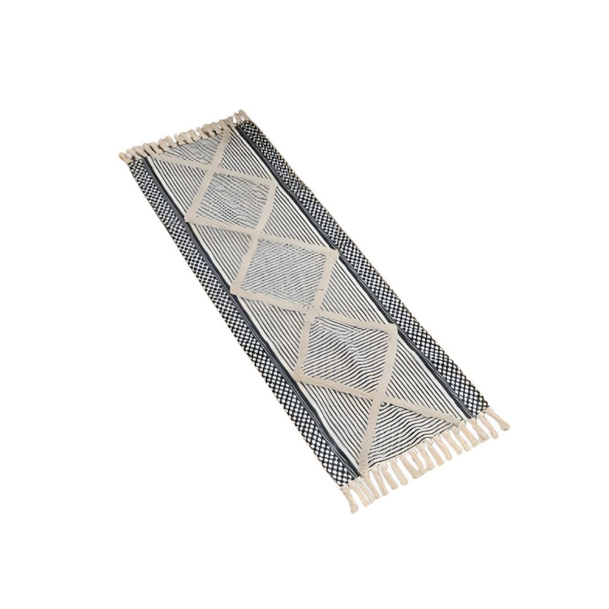 GENERICO - Bajada de Cama Lino con Flecos Decorativo 60 x 180 cm - Xel-há