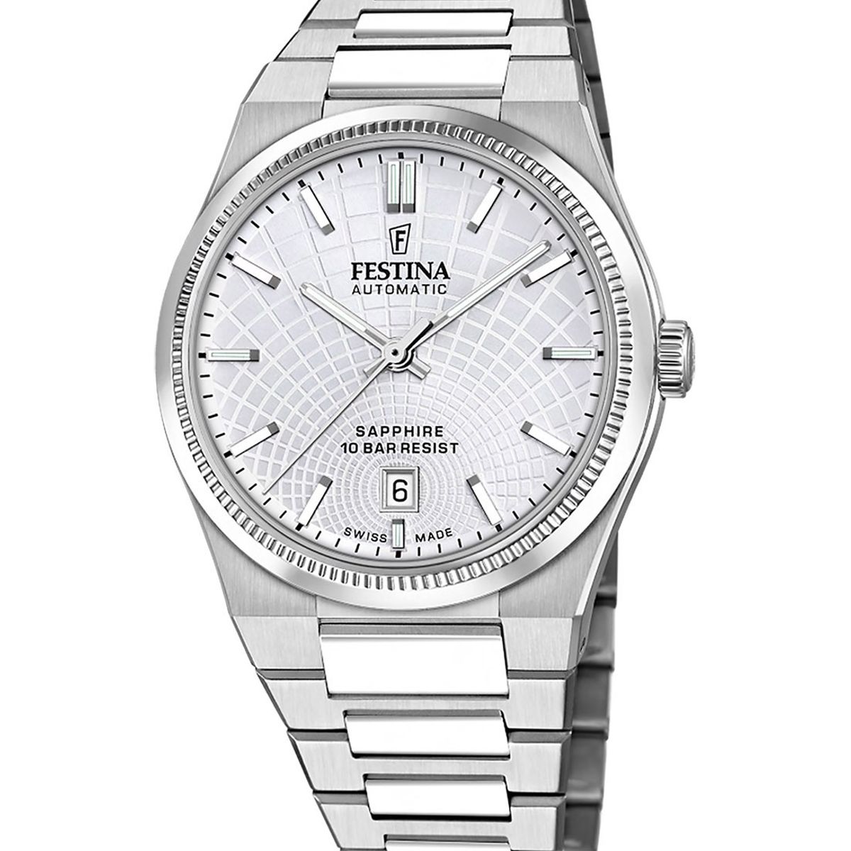 FESTINA SWISS - Reloj F20083/1 Festina Swiss Plateado Hombre Automatico