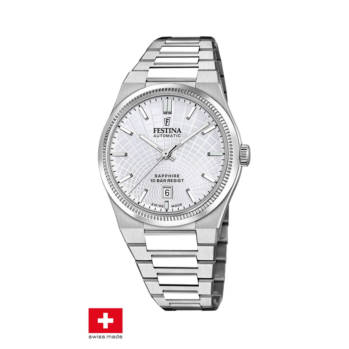 FESTINA SWISS - Reloj F20083/1 Festina Swiss Plateado Hombre Automatico