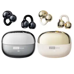 LENOVO - Set 2 Audífonos Clip MAX LE06 TWS Bluetooth 6.0 -Negro Y Blanco