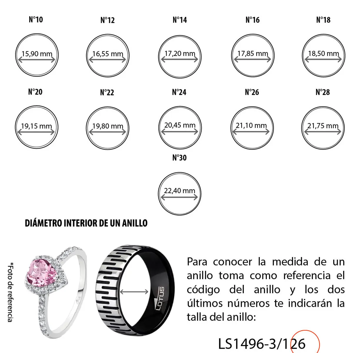 LOTUS STYLE - Anillo LS2442-3/114 Lotus Style Mujer Dark Style