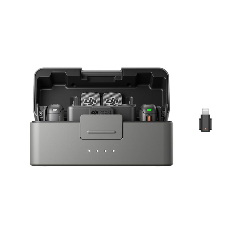 DJI - Microfono DJI Mic 3 (2 TX + 1 RX + Charging Case)