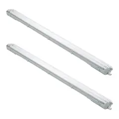 GENERICO - 2 Canoas Estanco 120cm para 2 Tubos, IP65 (sin Tubos)