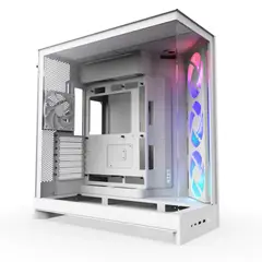NZXT - Gabinete H9 Flow RGB 2025 con Fans RGB y Control White