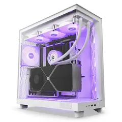 NZXT - Gabinete H6 Flow RGB ATX Dual-Chamber Blanco