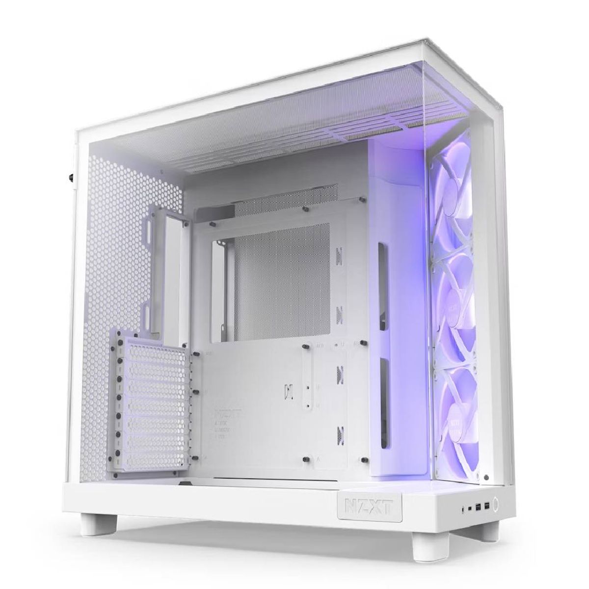 NZXT - Gabinete NZXT H6 Flow RGB ATX Dual-Chamber Blanco