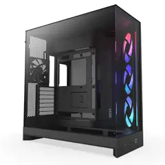 NZXT - Gabinete H9 Flow RGB 2025 con Fans RGB y Control Black