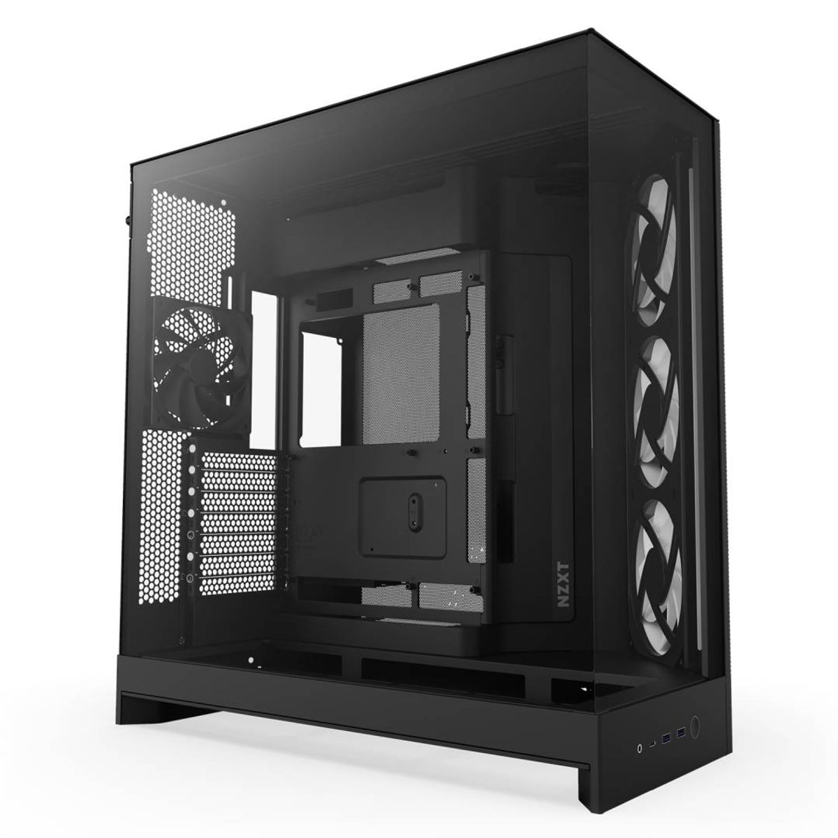 NZXT - Gabinete NZXT H9 Flow RGB 2025 con Fans RGB y Control Black