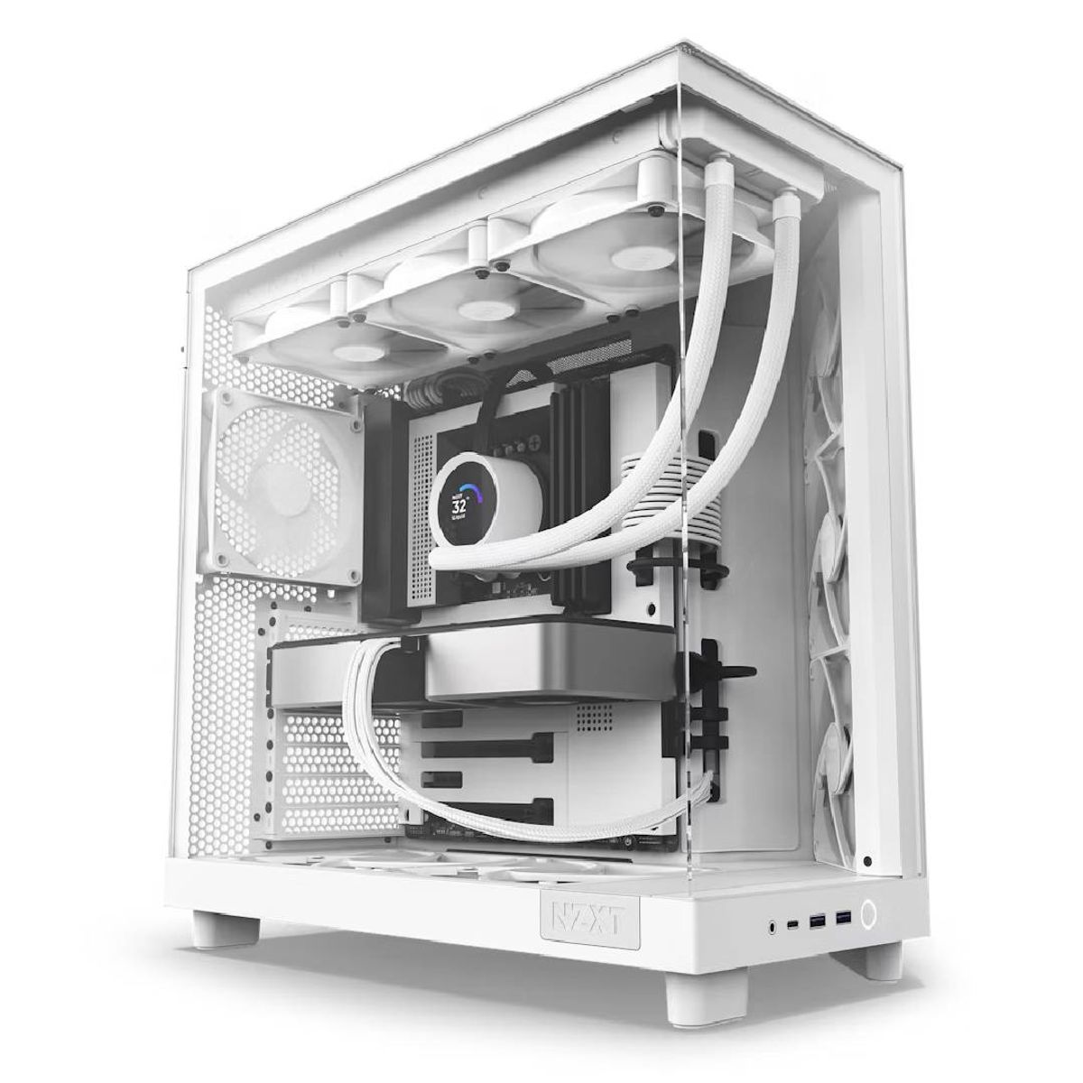 NZXT - Gabinete NZXT H6 Flow ATX DualChamber Case Blanco