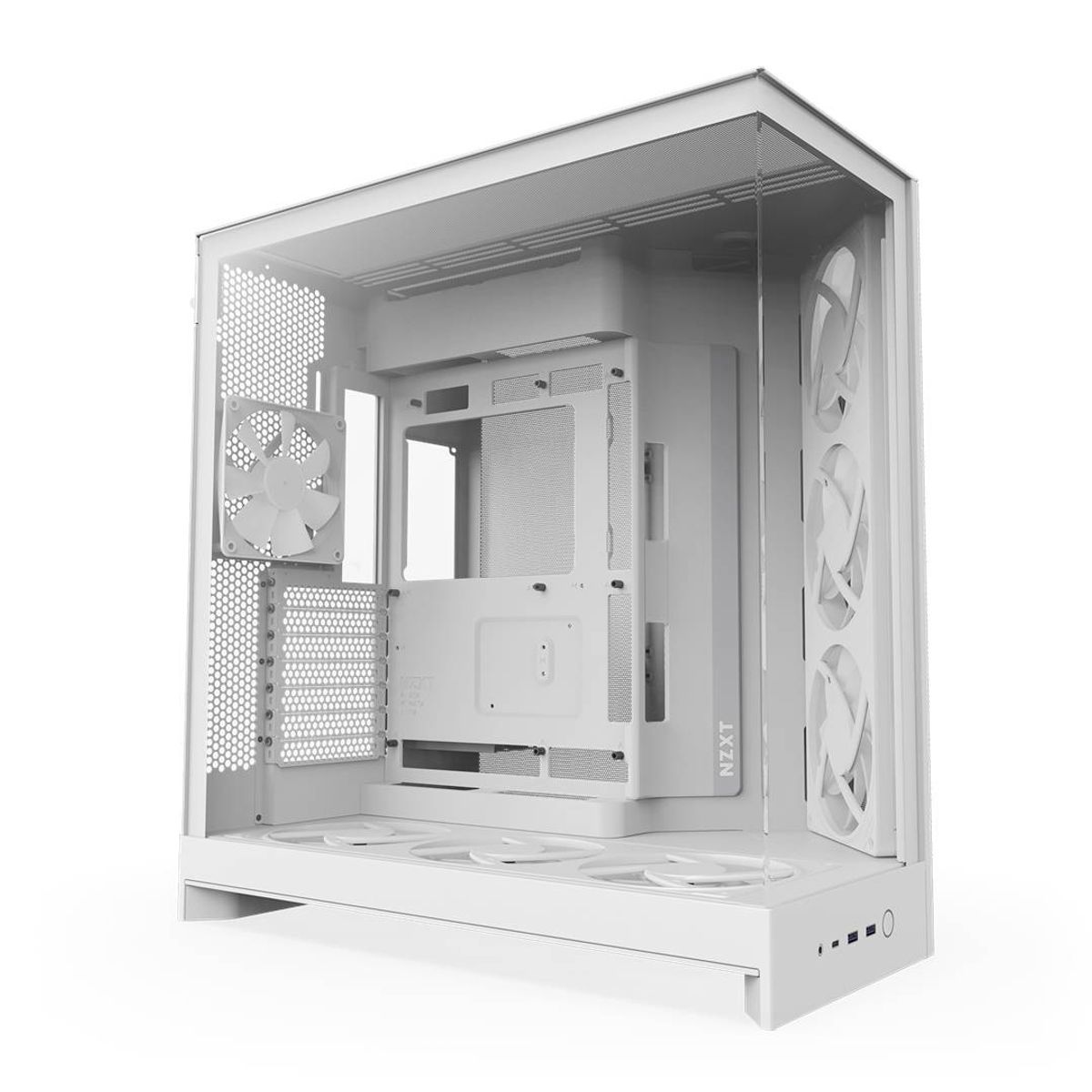 NZXT - Gabinete NZXT H9 Flow RGB+ 2025 con Fans RGB y Control White