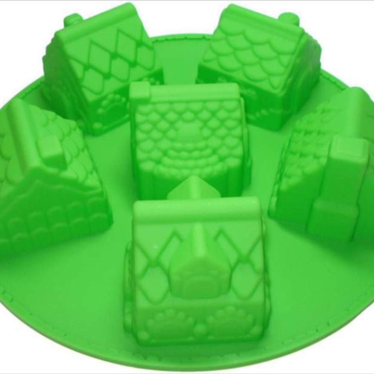 GENERICO - Molde de Silicona Navideño en Forma de Casitas