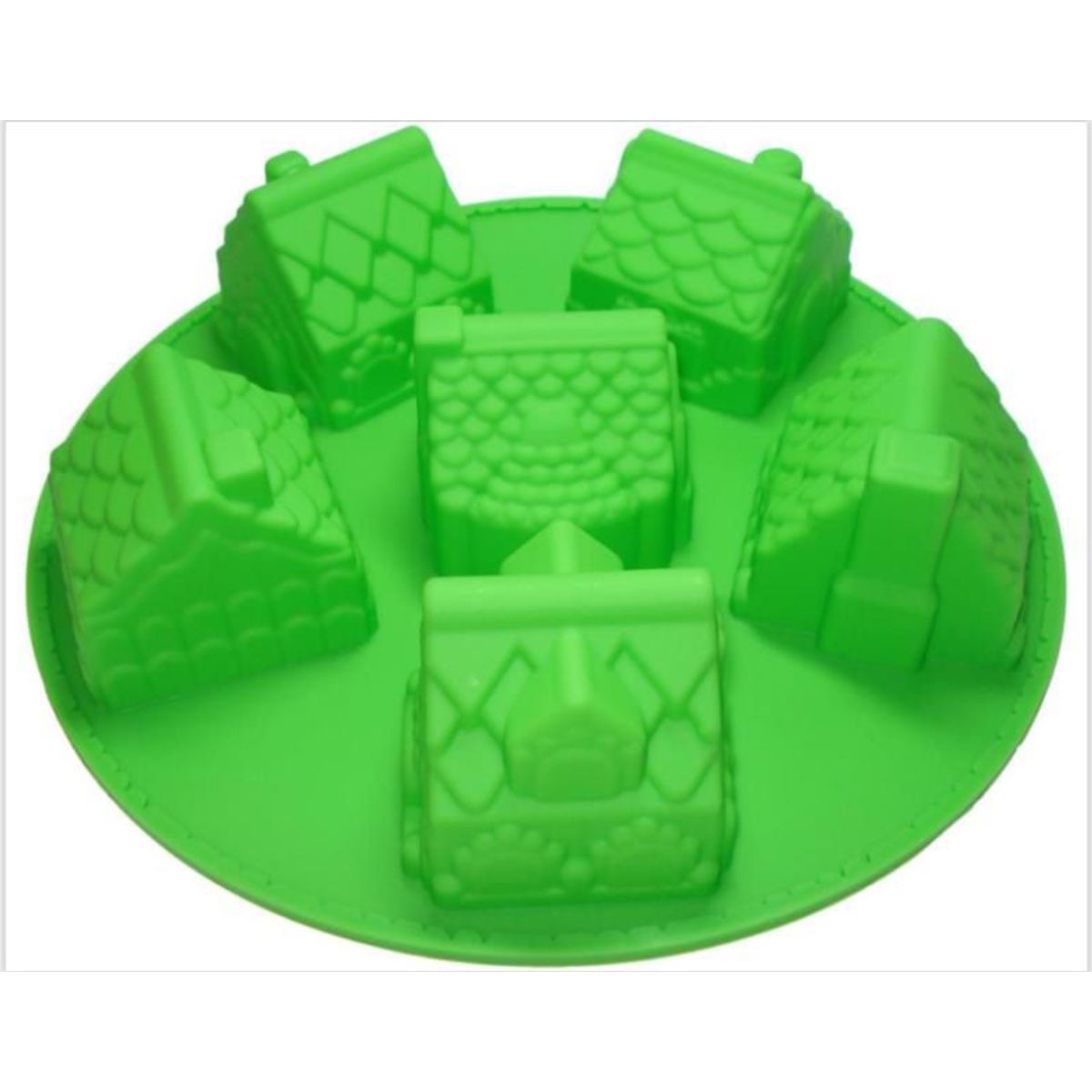 GENERICO - Molde de Silicona Navideño en Forma de Casitas