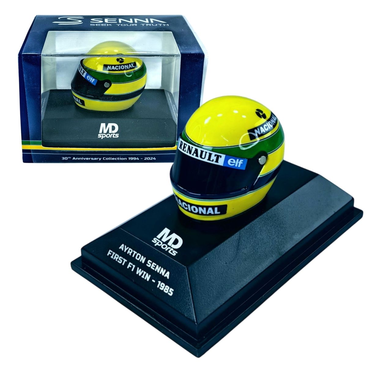 FORMULA 1 - Casco Formula 1 Ayrton Senna Campeon 1985 Minichamps Esc 1:8