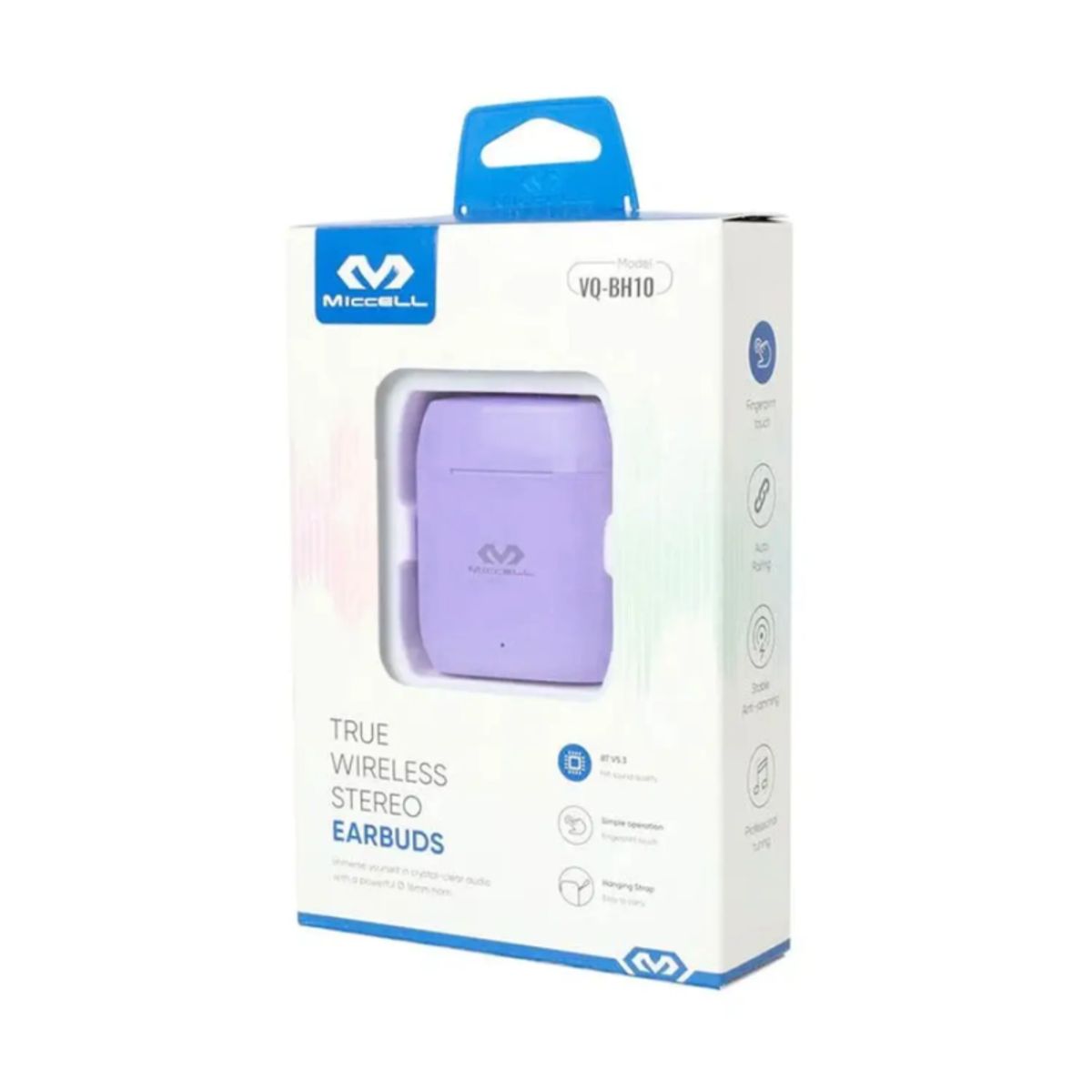 GENERICO - Audífonos Miccell In Ear BH10 – Bluetooth 5.3 morados