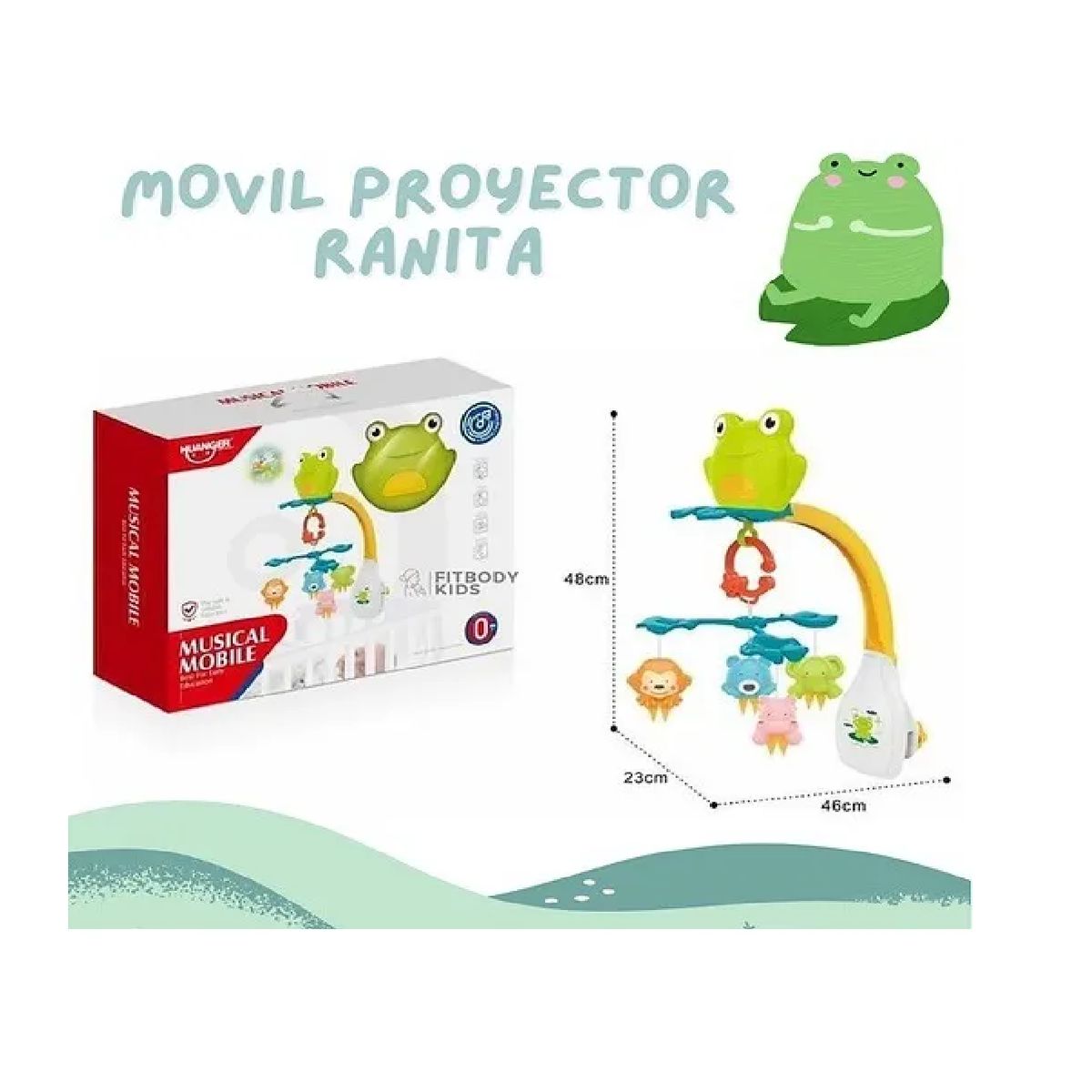 HUANGER - Movil Musical Bebe Sapo Rana Proyector