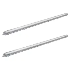GENERICO - 2 Canoas Estanco 120cm para 1 Tubo IP65, No Incluye Tubo