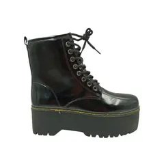 HERIEL - Botín Negro Plataforma Charol