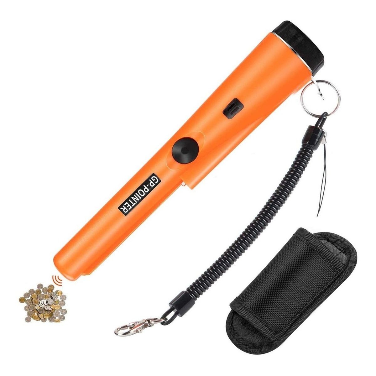 GENERICO - Detector Metales Portátil Mano Naranja Resistente Agua IP66