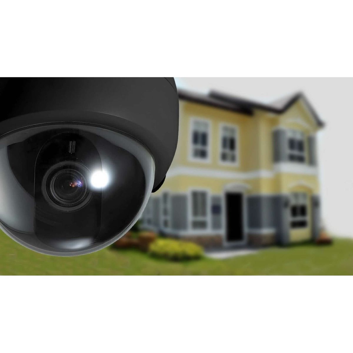 GENERICO - Pack 5 Cámara Falsa Vigilancia Domo Realista Sin Cable AA