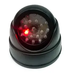GENERICO - Cámara Vigilancia Falsa Domo LED Intermitente Fácil Instalación