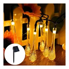 GENERICO - Guirnalda Led Solar Luces Calidas Gota 43m
