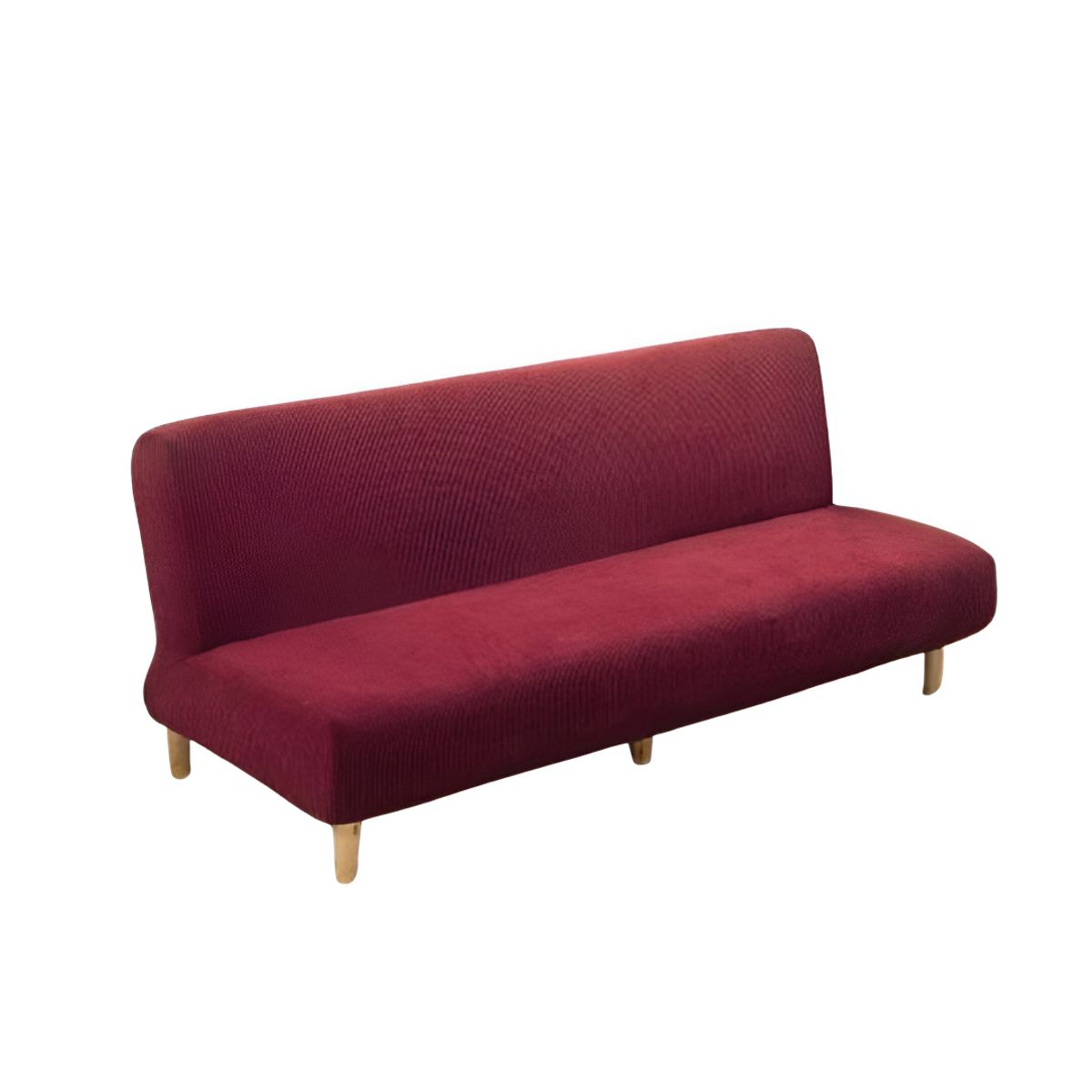 GENERICO - Funda Cubre Futon Cuadrille Tela Gruesa - Burdeo