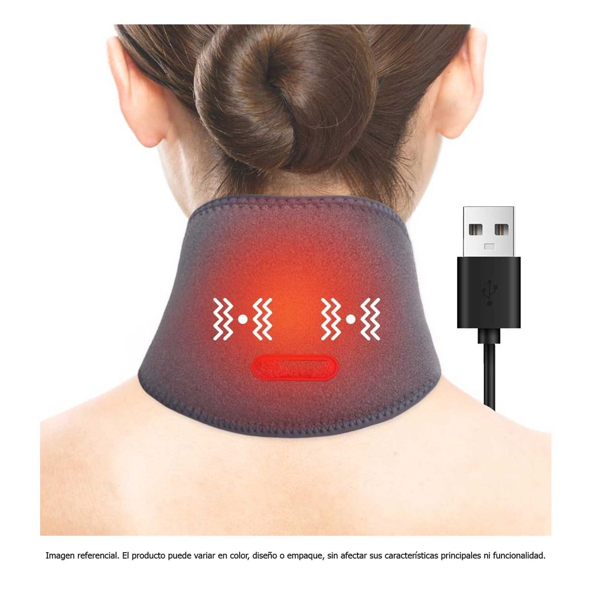 GENERICO - Masajeador de cuello con calor y masajeador 2 en 1