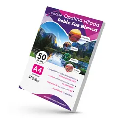 CURSOR - Papel Opalina Textura Brillante Doble Faz Hilada 230g 50h