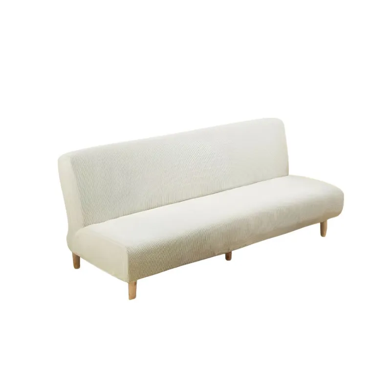 GENERICO - Funda Cubre Futon Cuadrille Tela Gruesa - Crema